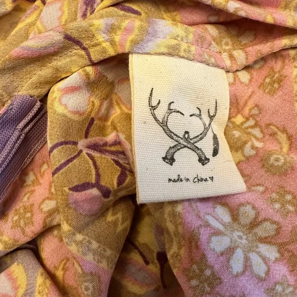 Spell & The Gypsy Lolita Cutout Mini Dress Lover Floral Pink  Lavender Euc - Picture 11 of 12